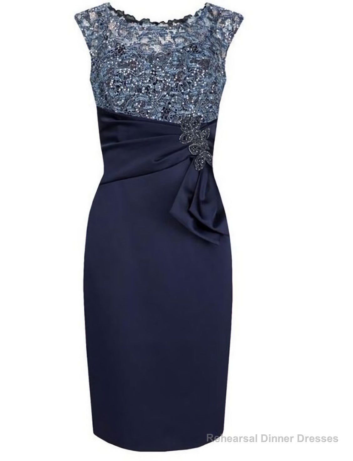 Cap Sleeves Sheath Mother Of The Bride Dresses, With Lace Sequins Homecoming Dresses Main image