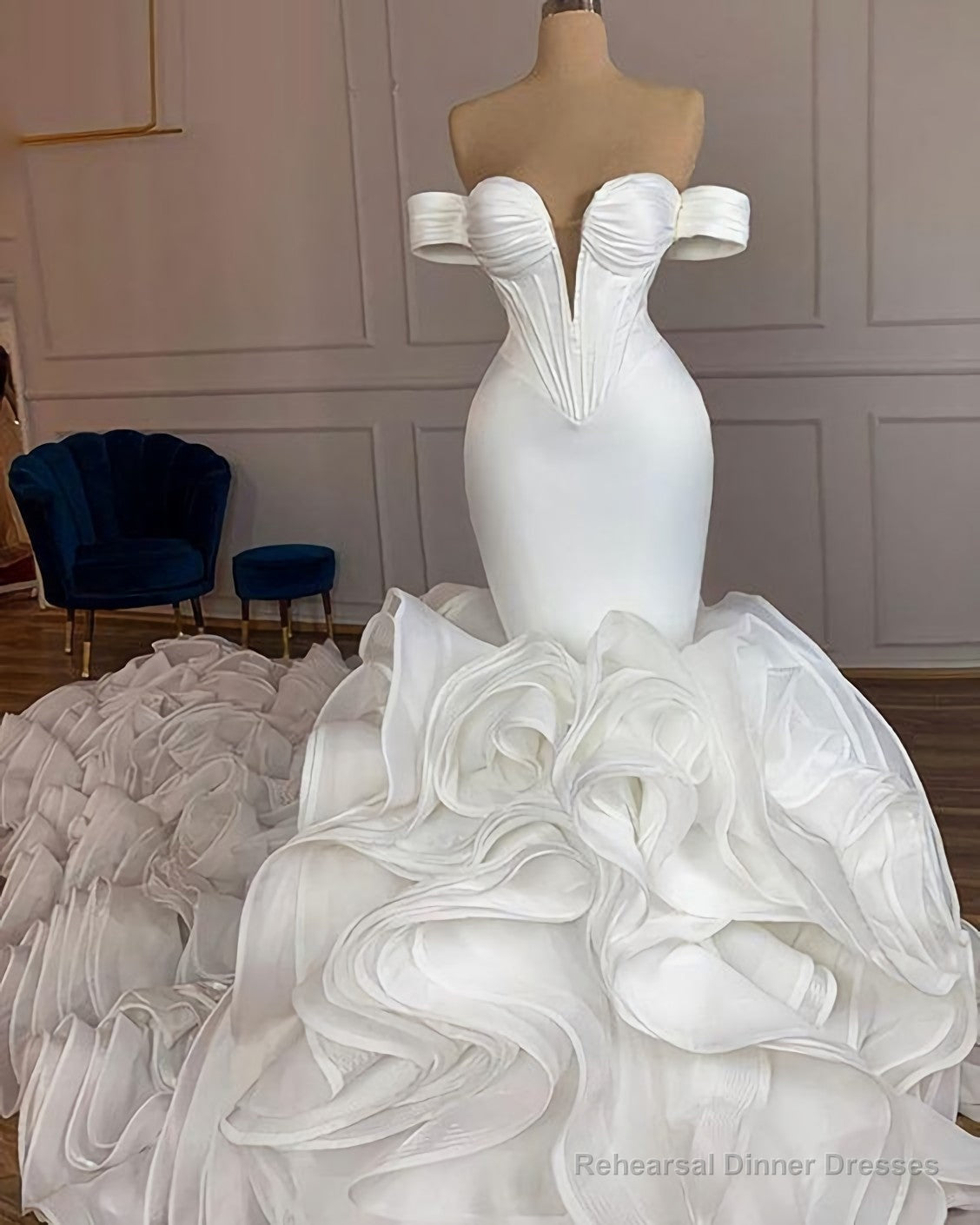 Elegant Mermaid African Women Wedding Dresses, Prom Dress Main image