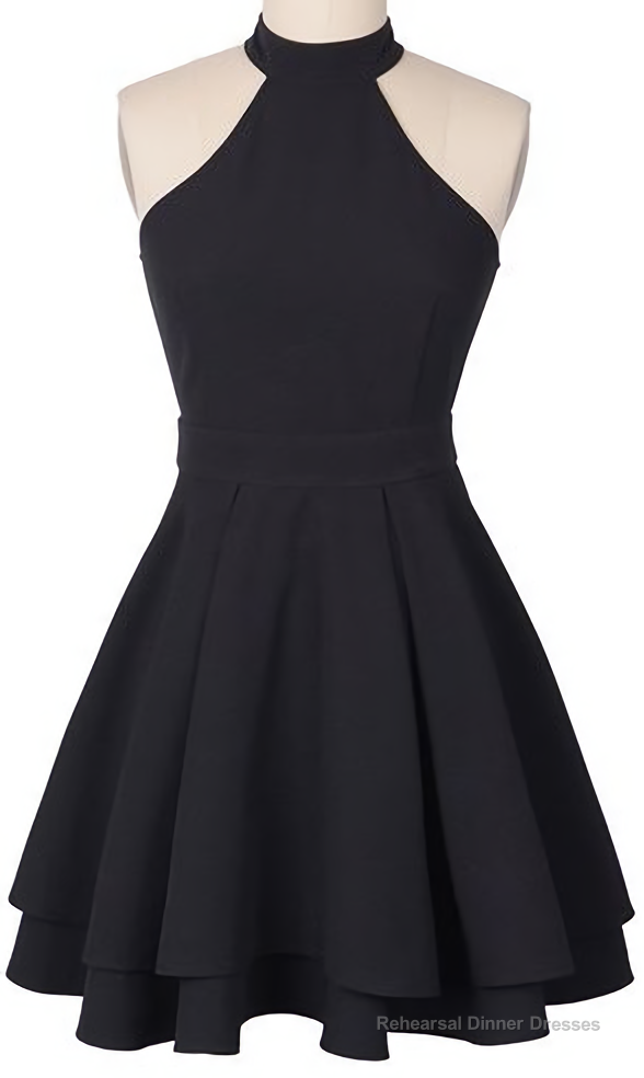 O Neck A Line Homecoming Dress, Sleeveless Chiffon Short Party Dress Secondary image
