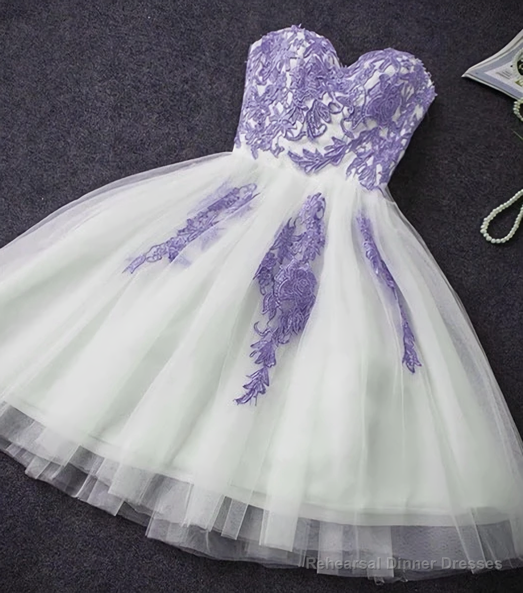 Cute Simple Tulle With Lace Applique Short Homecoming Party Dress, Lovely Formal Dress 2025 Secondary image