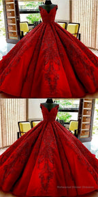 Gorgeous Royal Blue Appliques Beads Quinceanera Dresses, Formal Ball Gown Prom Dress