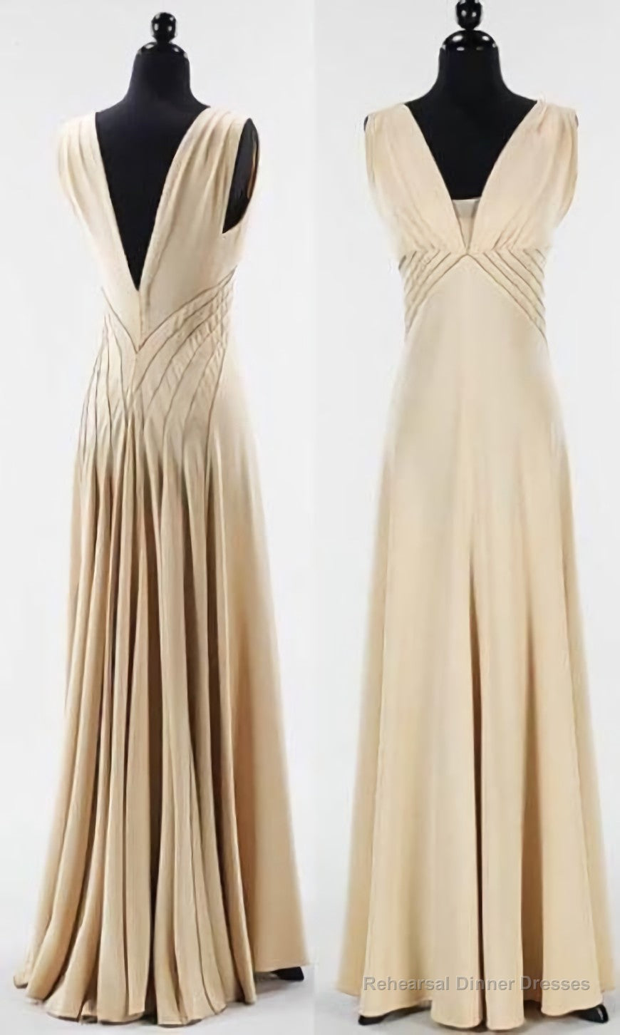 V Neck Sleeveless Party Dress, Long Prom Dress Main image