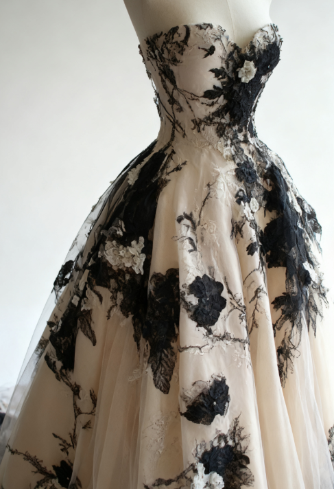 Light Champagne A-Line Sweetheart Neckline Tulle Applique Wedding Dress, Vintage Long Classy Evening Gown