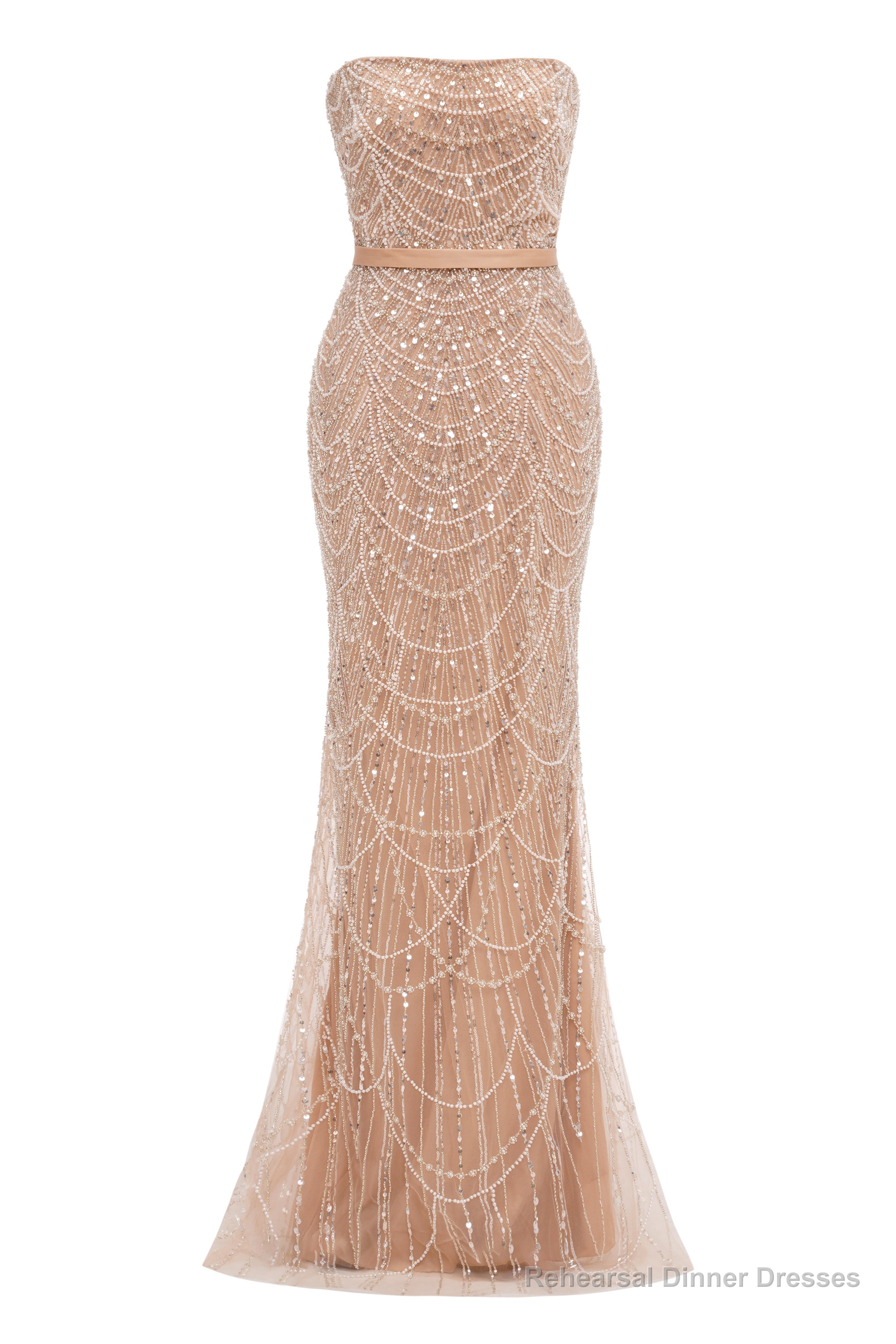 Sky Blue Beading Prom Dresses Sweep Train High Neck Zipper Sleeveless Evening Dresses