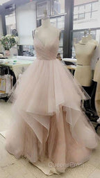 Champagne Evening Prom Dress, White Evening Prom Dress, Pink Evening Prom Dress, ChampagneWhitePink Wedding Dress, ChampagneWhitePink Formal Dress