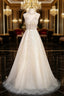 Champagne Sequins Backless Beading Evening Prom Dress
