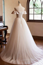 Champagne Spaghetti Straps Floor Length Evening Prom Dress, A-Line Sleeveless Backless Evening Party Dress