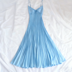 Champagne Spaghetti Straps Long Classy Prom Dress Pleated Classy Evening Dress