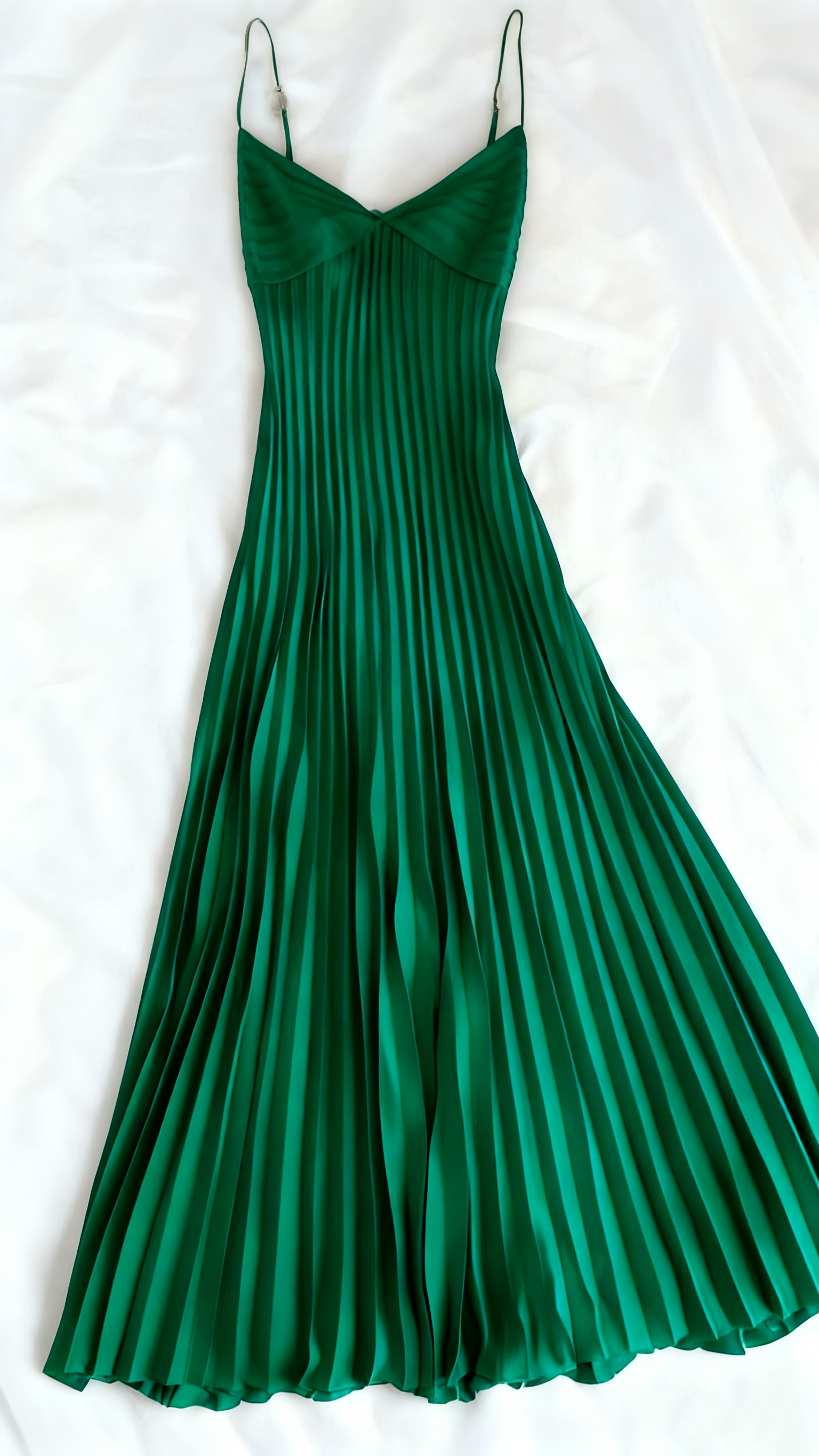 Champagne Spaghetti Straps Long Classy Prom Dress Pleated Classy Evening Dress