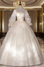 Champagne Tulle Butterfly Appliques Bell Sleeve Quinceanera Dress
