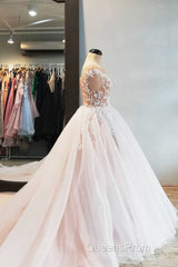 Champagne tulle lace long Evening Prom Dress, tulle evening Dress
