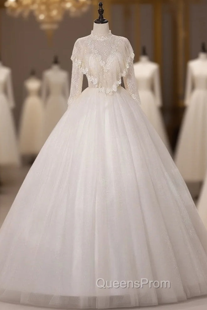 Champagne Tulle Lace Short Sleeve Quinceanera Dress