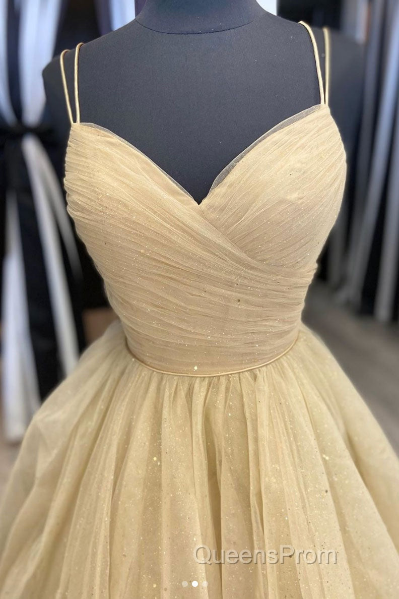 Champagne tulle long Evening Prom Dress tulle long formal Dress Secondary image