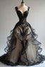 Charming A Line Straps Ruffle Lace Tulle Long Classy Prom Dress Classy Evening Dress