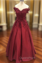 Charming Dark Red Long Sweetheart A-line Evening Prom Dress, Wine Red Evening Gown