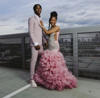 Beautiful Pink Beaded Mermaid Classy Prom Dress Long Classy Evening Dress