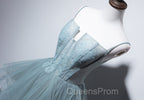 Charming Green Tulle Straps Layers Long Evening Dress, Tulle Party Dress Evening Prom Dress