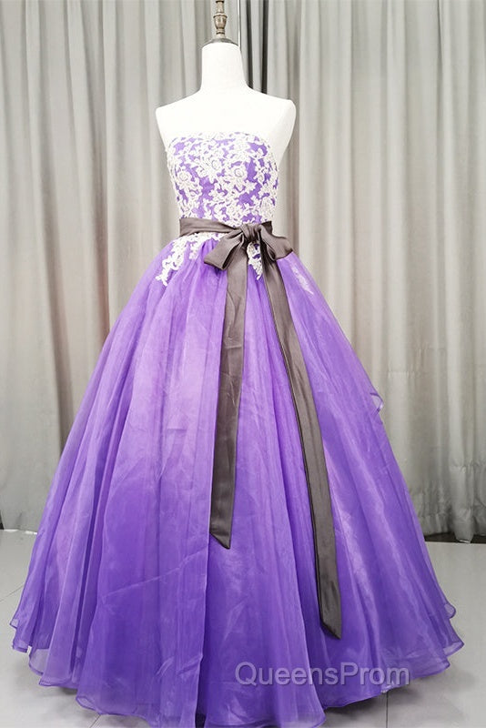 Charming Handmade Organza Purple Sweet 16 Gown, Party Dress Secondary image