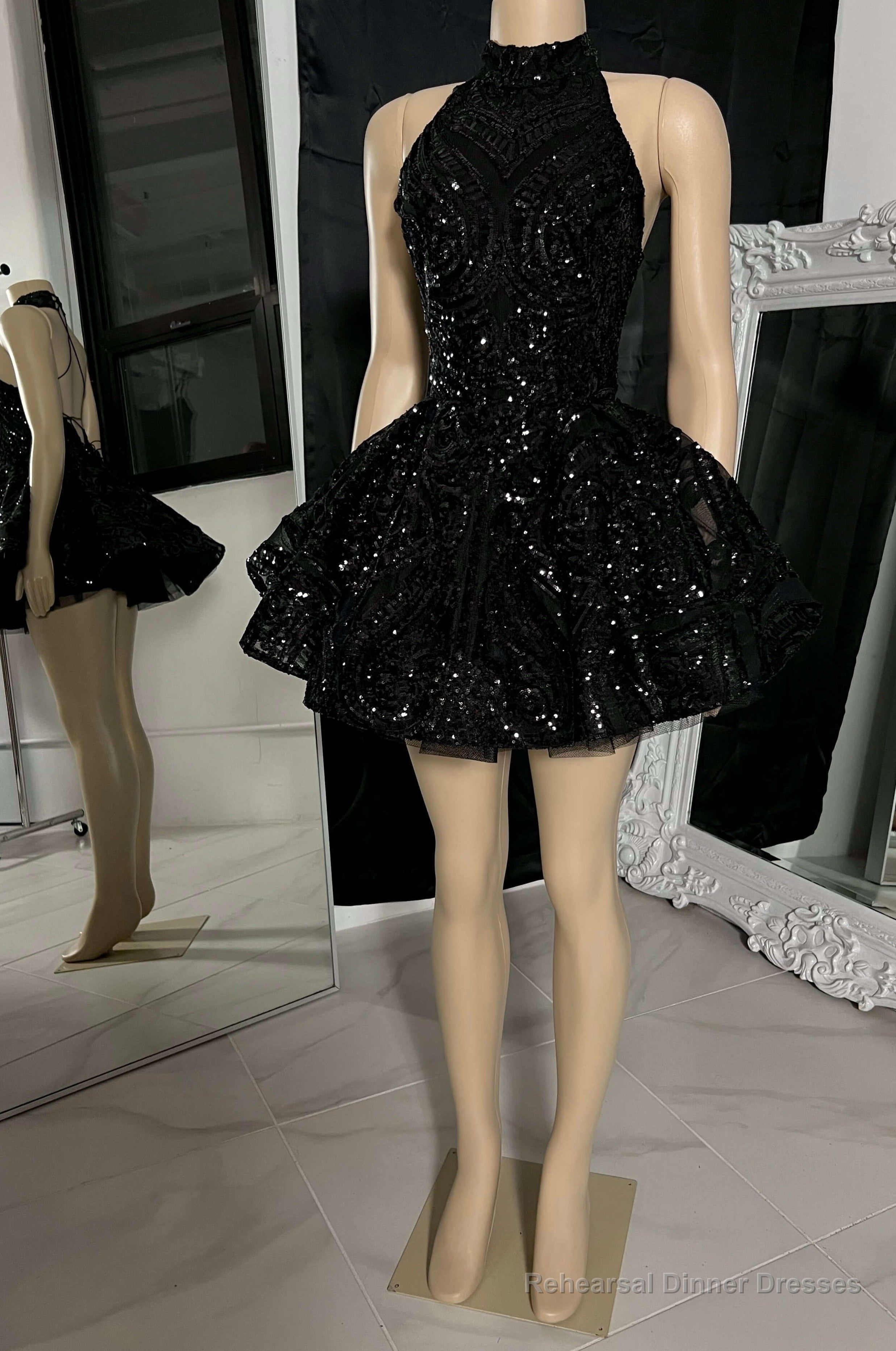 Charming High-neck Sleeveless MIni Prom Dress With Beading Secondary image