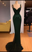 Charming Mermaid Straps Dark Green Sequin Classy Prom Dress Long Classy Prom Dress