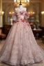 Charming Off The Shoulder Appliques Long Quinceanera Dress Evening Wedding Ball Gown Evening Prom Dress