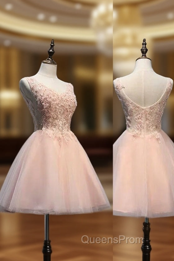 Charming Pearl Pink Tulle Evening Dress , Lovely Homecoming Dress Main image