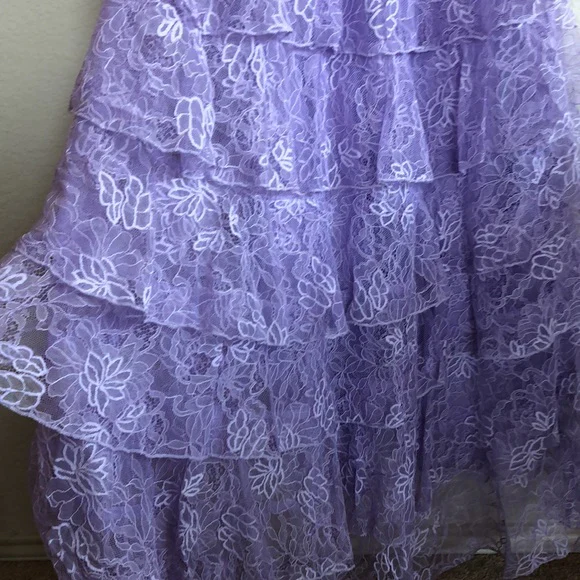 Lilac Long Classy Prom Dress Layed Lace Classy Evening Dress
