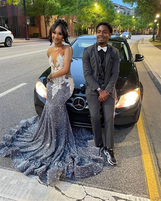 Charming Sequins Mermaid Classy Evening Dress Long Classy Prom Dress Main image