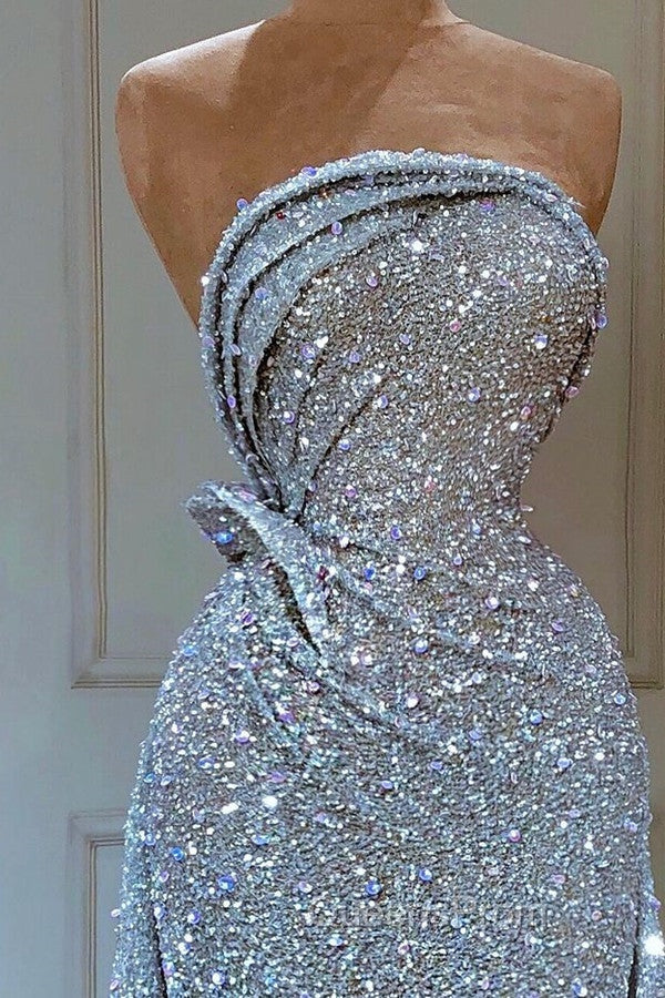 Charming Starpless Sequins Beads Long Evening Prom Dress Overskirt Secondary image