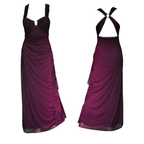 Charming Straps Ombre Grape Backless Long Chiffon Classy Prom Dress Classy Evening Dress