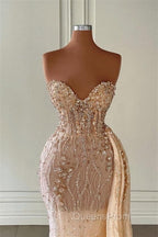 Charming Sweetheart Sleeveless Mermaid Evening Prom Dress With Beads Long