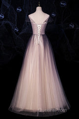 Charming Tulle Gradient Cap Sleeves Long Party Dress, A-Line Evening Gown