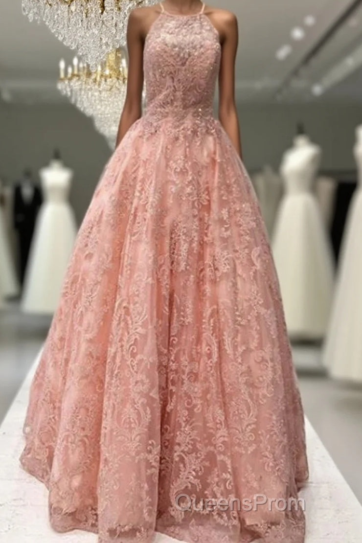 Charming Tulle Lace A-Line Long Evening Prom Dress Evening Dress Main image