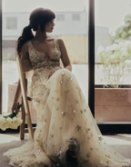 Charming V-Neck Floral Long Classy Prom Dress, Classy Evening Dress