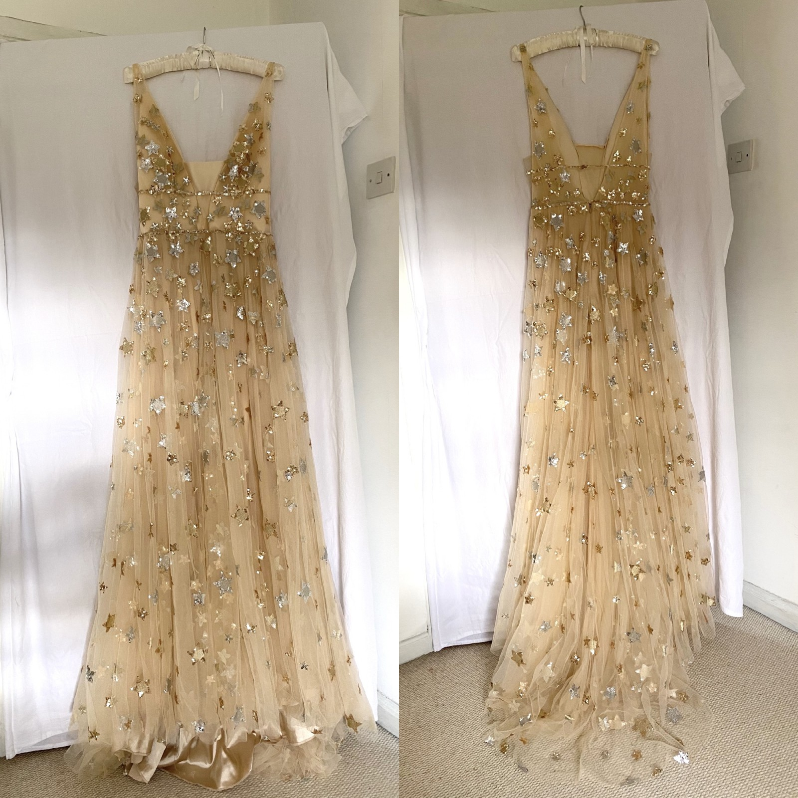 Charming V-Neck Floral Long Classy Prom Dress, Classy Evening Dress