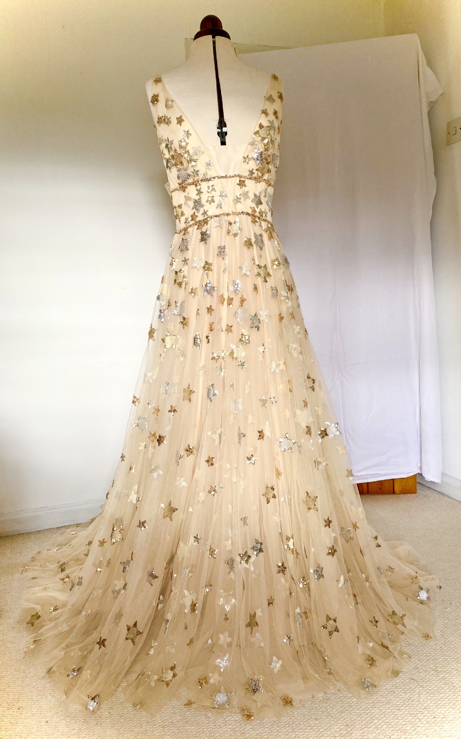 Charming V-Neck Floral Long Classy Prom Dress, Classy Evening Dress