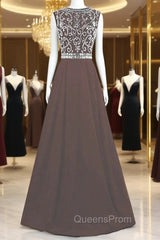 Cheap A-Line Chiffon Backless Cap Sleeve Evening Prom Dress With Beading