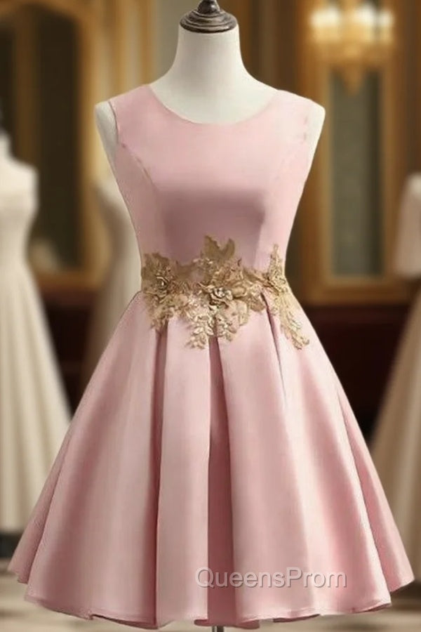 Cheap Homecoming Dress A-line Short Evening Prom Dress Appliques Main image
