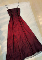 Chic A Line Spaghetti Straps Burgundy Sleeveless Classy Evening Dress Tulle Long Classy Prom Dress