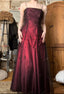 Chic A Line Spaghetti Straps Burgundy Sleeveless Classy Evening Dress Tulle Long Classy Prom Dress