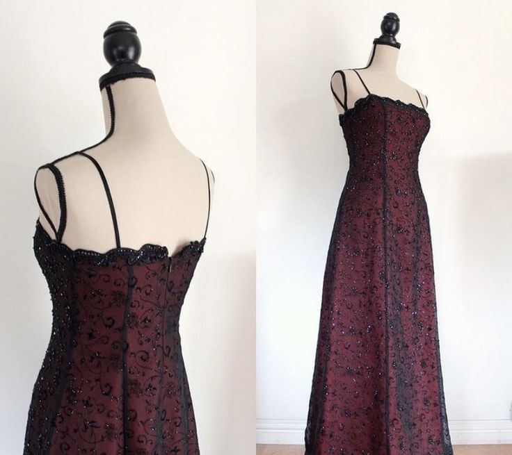 Chic A Line Spaghetti Straps Burgundy Tulle Classy Evening Dress Long Classy Prom Dress Main image