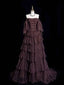 Chic Ball Gown Off The Shoulder Long Sleeves Classy Evening Dress Tulle Long Classy Prom Dress