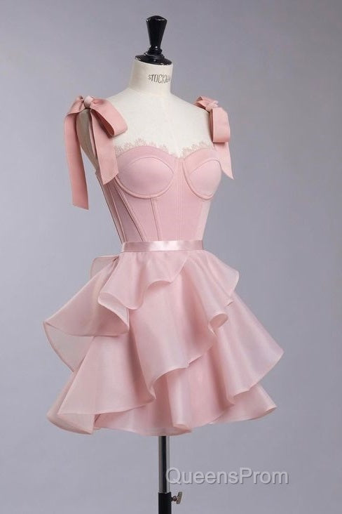 Chic Ball Gown Pink Organza Homecoming Dress 16Th Birthday Outfits Secondary image