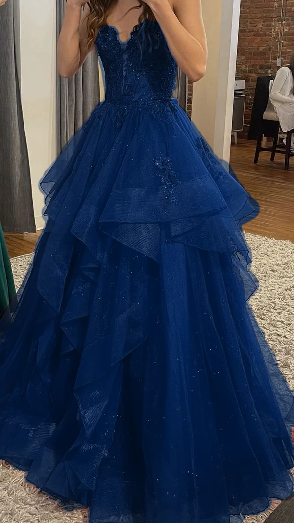 Chic Ball Gown Spaghetti Straps Burgundy Tulle Lace Long Classy Prom Dress Classy Evening Classy Gowns