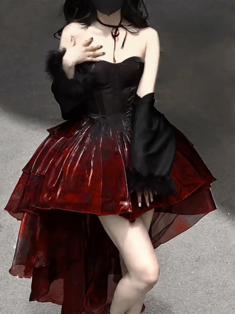 Chic Ball Gown Sweetheart Burgundy Organza Classy Prom Dress Birthday Dress Birthday Outfits