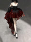 Chic Ball Gown Sweetheart Burgundy Organza Classy Prom Dress Birthday Dress Birthday Outfits