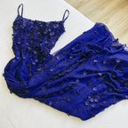 Chic Bodycon Spaghetti Straps 3D Applique Long Classy Prom Dress