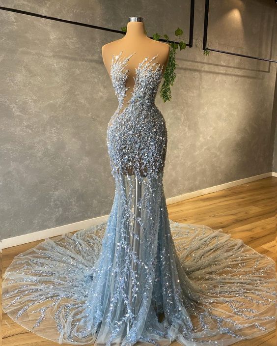 Chic Gray Classy Prom Dress Sexy Classy Evening Dress Main image