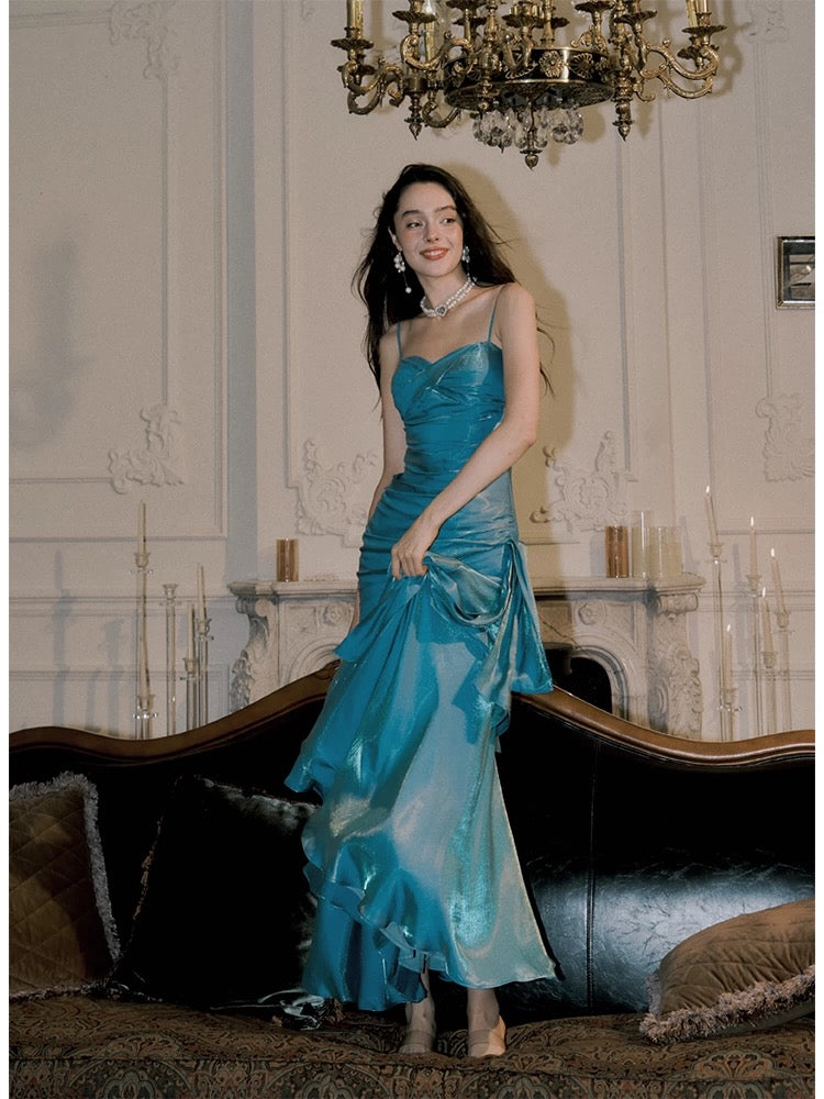 Chic Green Straps Sweetheart Long Classy Dress, Green Classy Prom Dress Classy Evening Dress