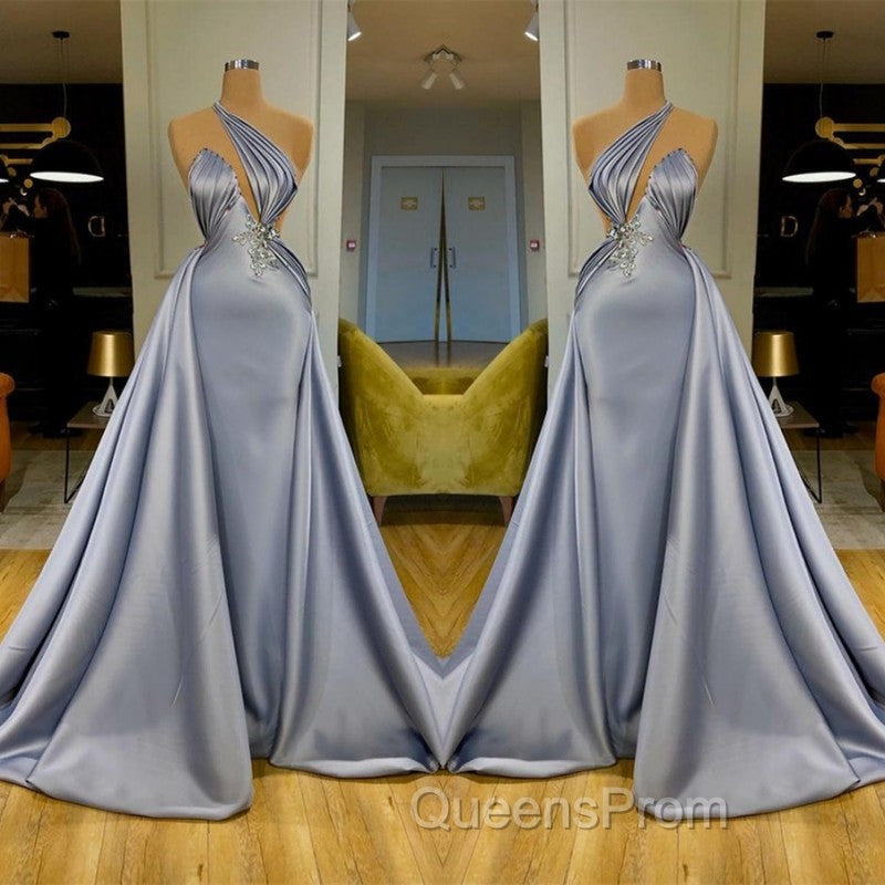 Chic Halter Beadings Long Evening Dress With Detachable Skirt Secondary image